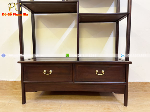 Tủ bày đồ phòng khách dáng tàu đẹp